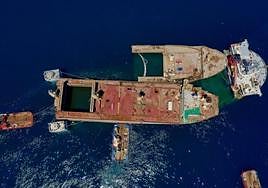 The sections of the hull.