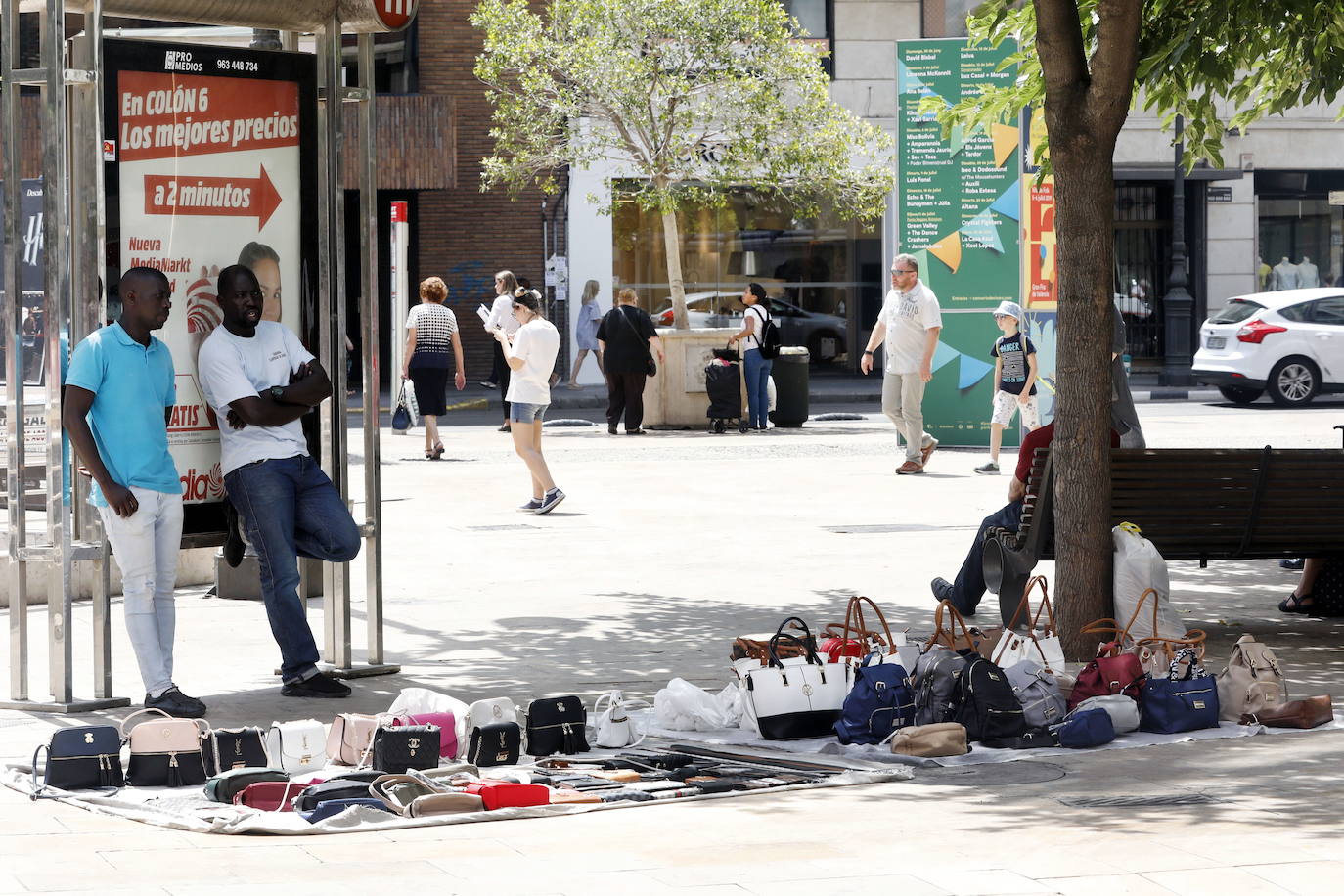 Street vendors on the Costa del Sol. File image.