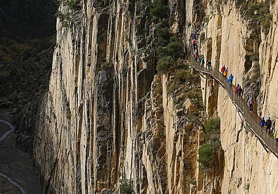 It was nicknamed the 'Walkway of Death' by intrepid rock climbers for decades, until the Malaga provincial authority refurbished the route a few years ago.