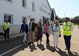 Officials during their recent visit to Marbella water treatment plants.