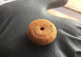 One of the amber beads.