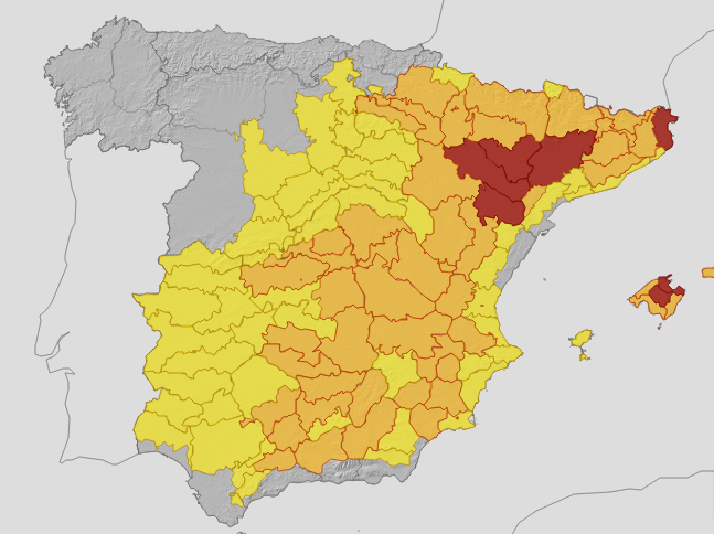 Weather alerts for Tuesday, 18 July.
