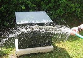 File image of a garden being watered.