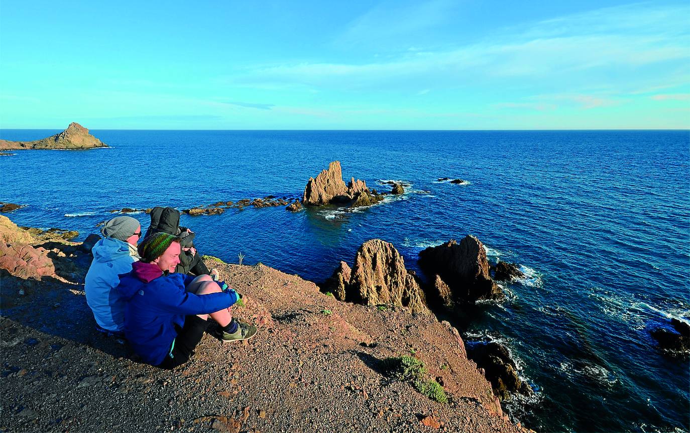 Clifftop footpaths provide unique views.