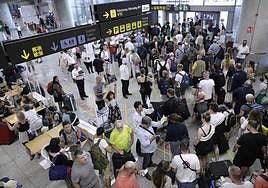 Passengers arriving at Malaga Airport this summer.