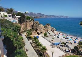 View from Nerja's Balcón de Europa towards Maro.