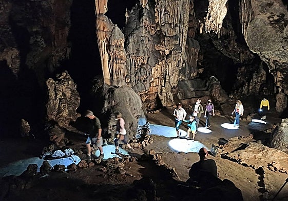 The emergency lighting on the steps leading from the mouth of the cave through the archaeological zone of the cavity has been replaced. (File image)