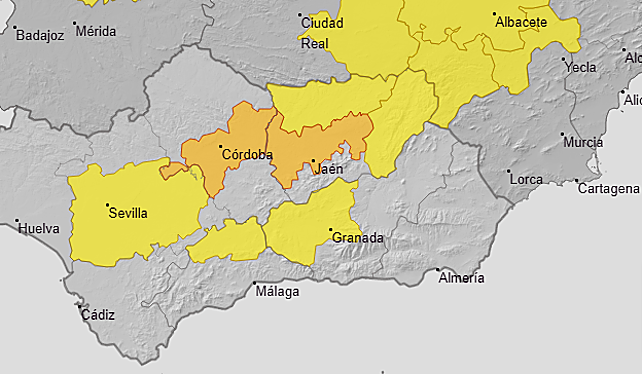 Aemet alerts for Monday, 31 July.