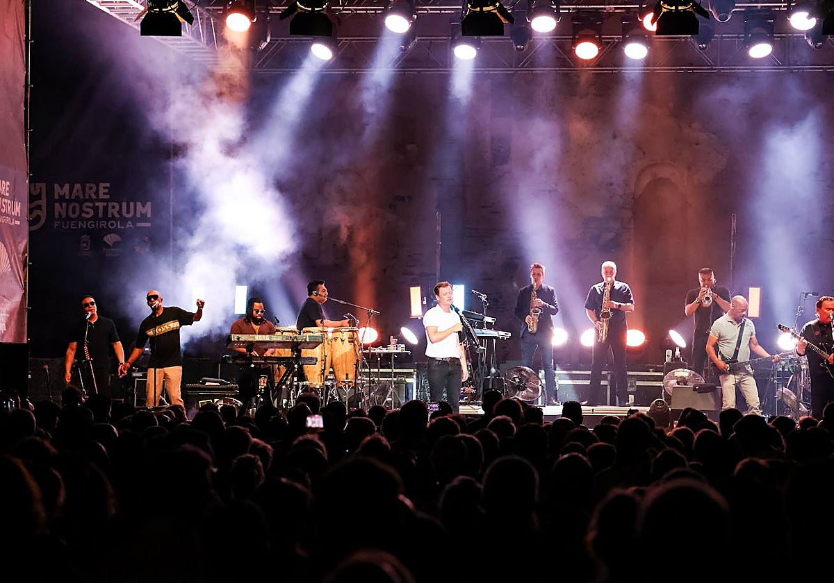 UB40 on stage in Fuengirola.