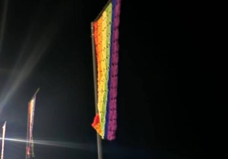 Axarquía town hall condemns burning of crocheted LGBT rainbow flag