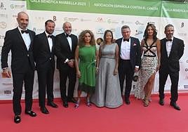 Organisers and guests with Lolita Flores at the AECC gala in Marbella last weekend.