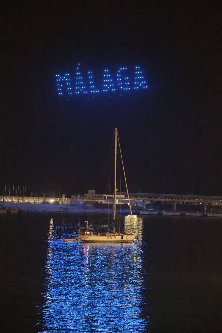 In pictures, spectacular drone show and firework display open Malaga's big summer fair