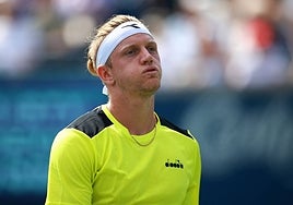 Davidovich shows his frustration during Saturday's semi-final in Toronto.