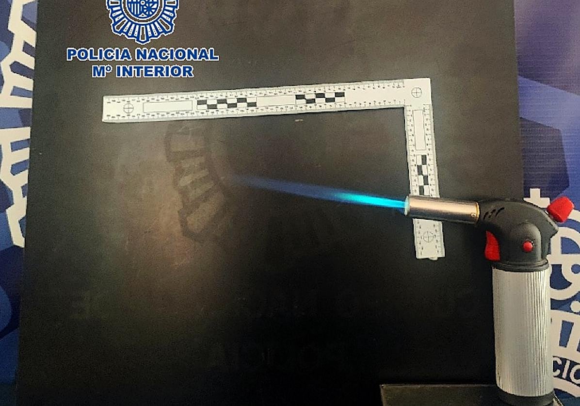 The blowtorch used in the robbery.