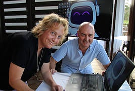 AI specialist Sonia Ingriselli with Neil Hesketh, acting President of the Costa Press Club