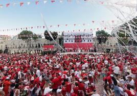 Crowds gathered in Casemates Square for the annual Chief Minister's speech.