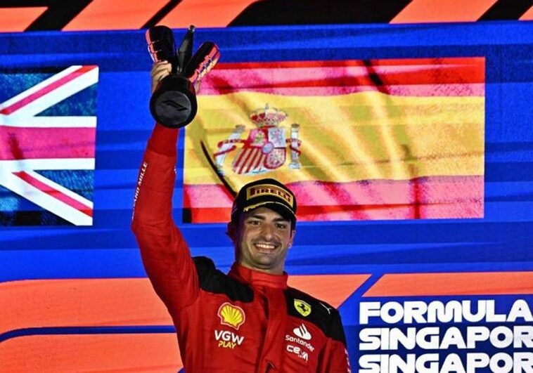 Spanish driver Carlos Sainz breaks Red Bull domination with Singapore GP victory