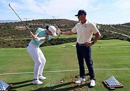 Spain's Carlota Ciganda, practising at Finca Cortesin on Monday.