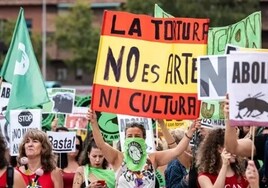 Costa del Sol activists join anti-bullfighting protest in Madrid, calling for an end to Spain's 'national shame'