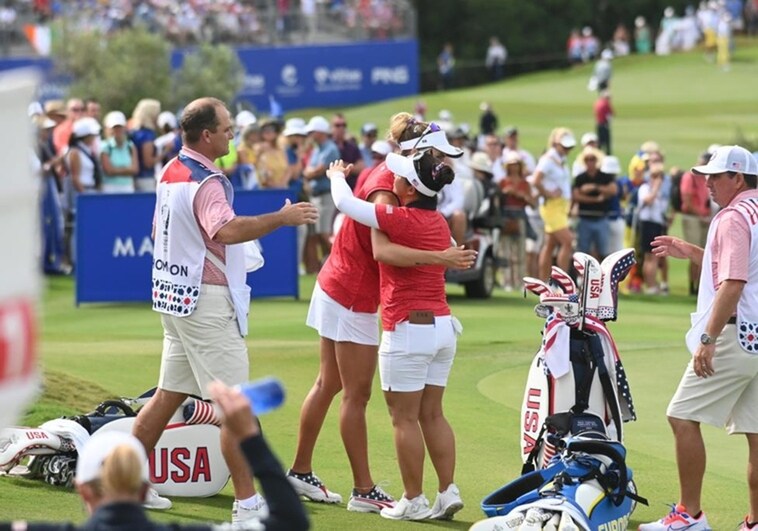 Europe stages remarkable fourballs comeback to narrow USA's lead to 5-3