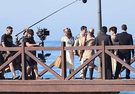 Filming at the Marbella Club hotel.