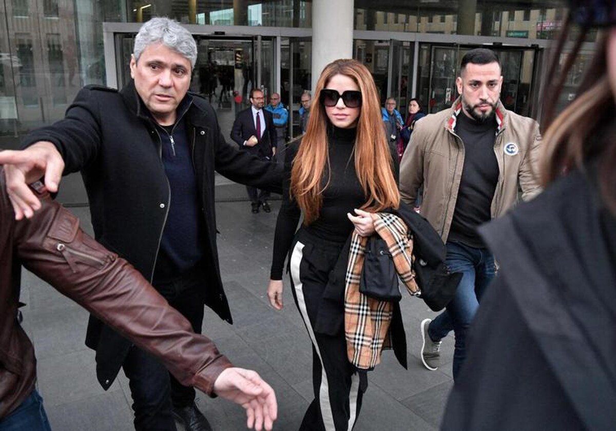 Shakira on her way out of court in December 2022