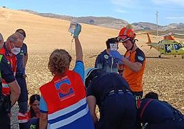 Paraglider rescue in Ronda.
