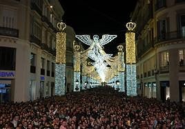 The switch on of the Christmas light display in Calle Larios last year.