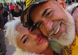 File image of Romina, with her partner who died last April.