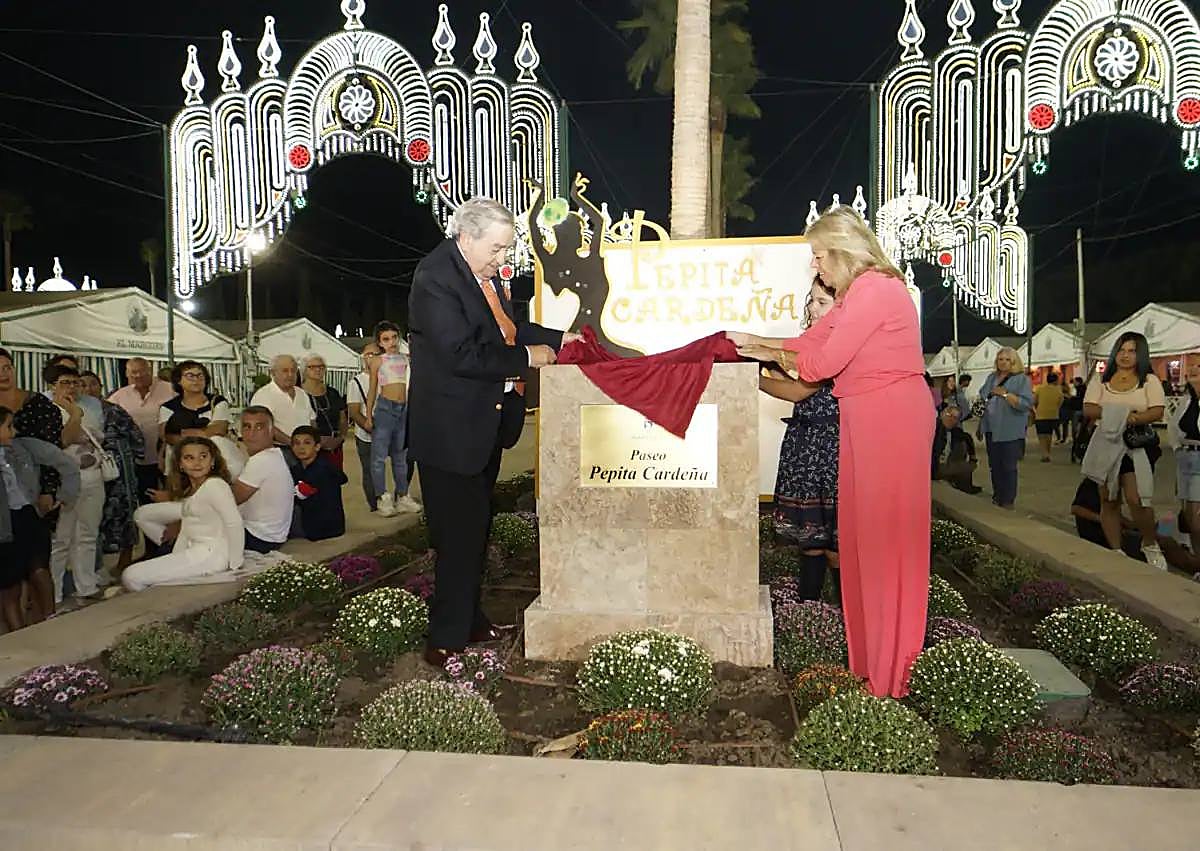 Imagen secundaria 1 - Plaques in memory of Carmen Álvarez and Pepita Cardeña, drone show