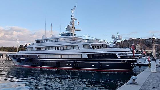 British billionaire businessman's megayacht docks in Malaga