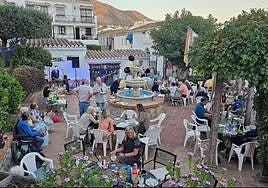 Residents enjoying the party.