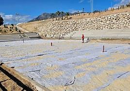 One of the sand courts.