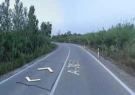 The A-7059 road where the accident happened.
