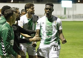 Destiny celebrates adding a second for Antequera in stoppage time.