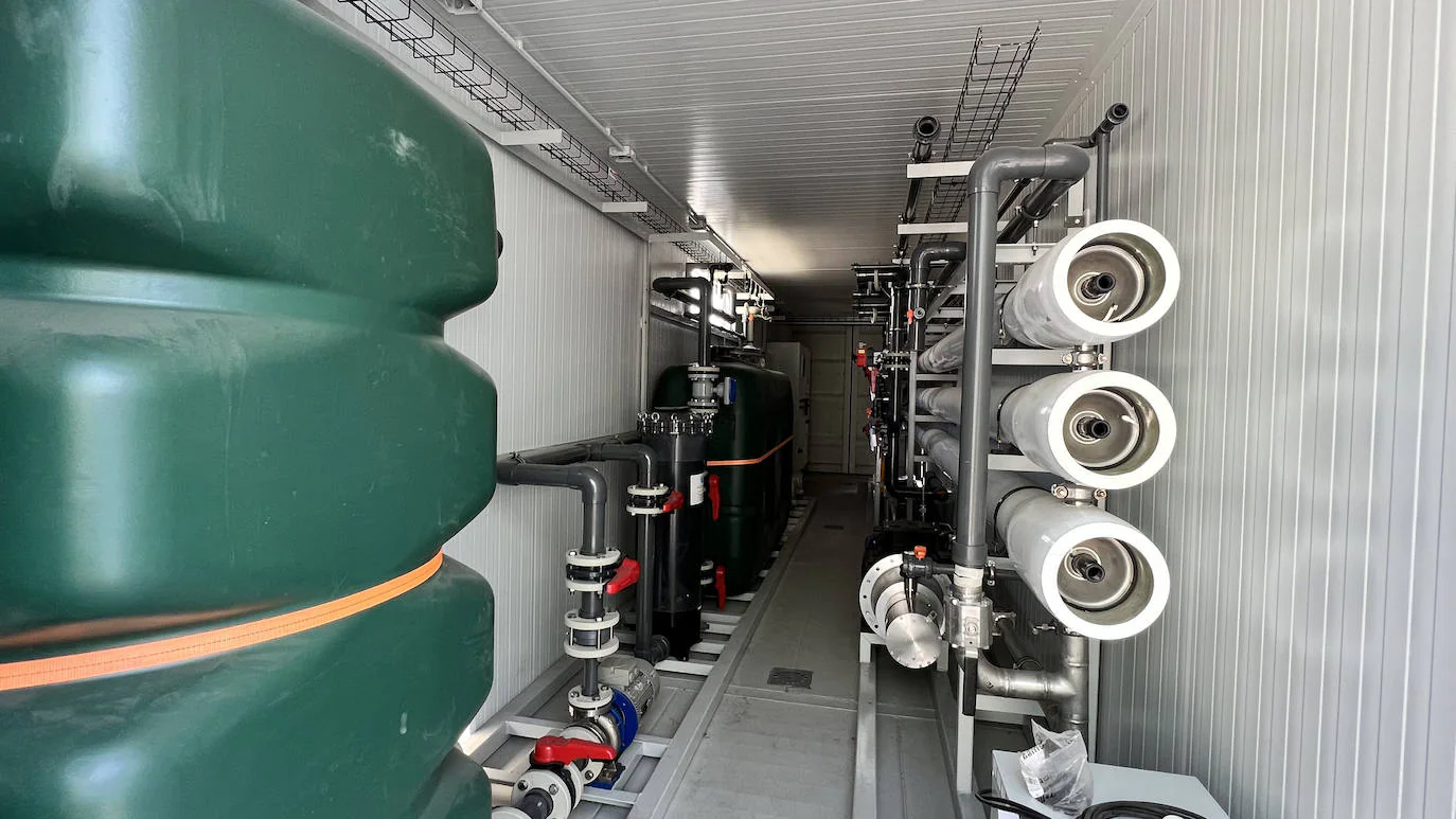 Inside of a containerised desalination plant developed by SETA PHT.