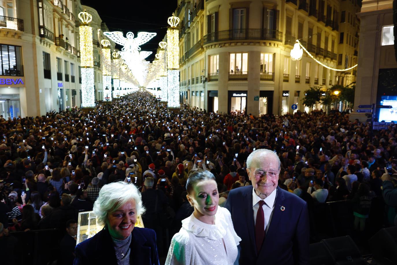 Malaga switches on its sparkling 2023 festive lights, in pictures