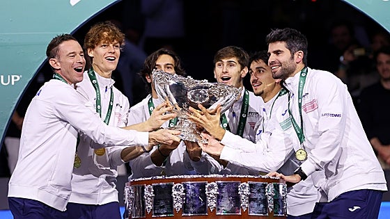 Dominant Italy defeat Australia to lift Davis Cup trophy in Malaga
