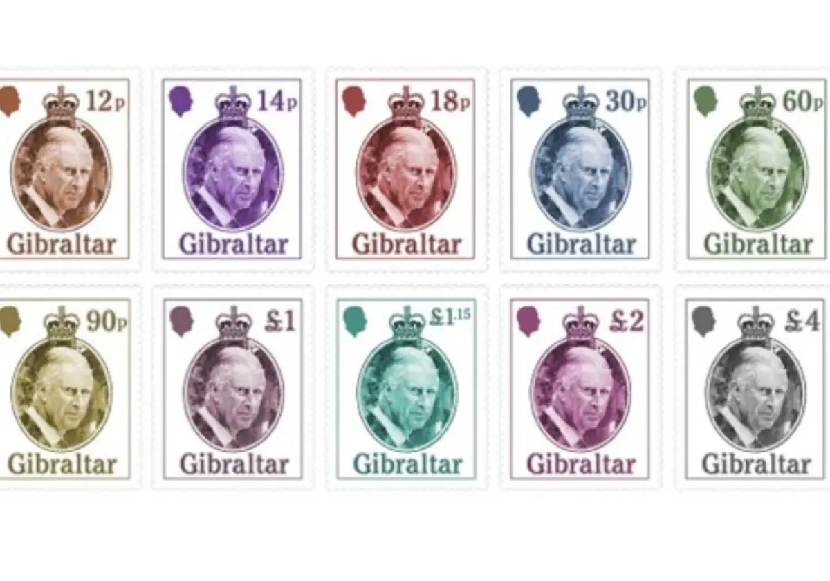A new definitive set of stamps released featuring King Charles III