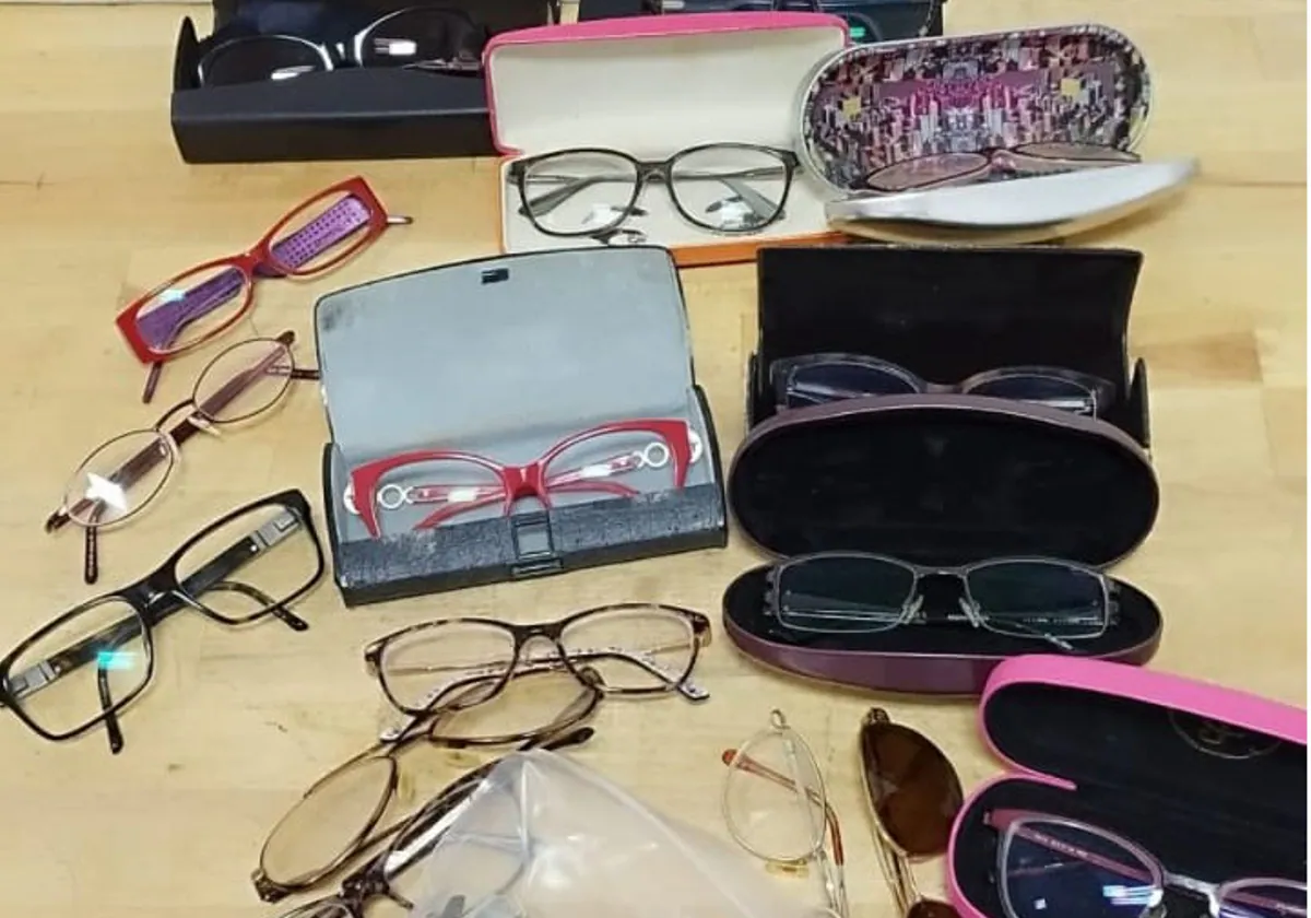 Some of the glasses donated to the campaign.