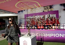 The World Cup trophy has been on display in Muelle Uno.