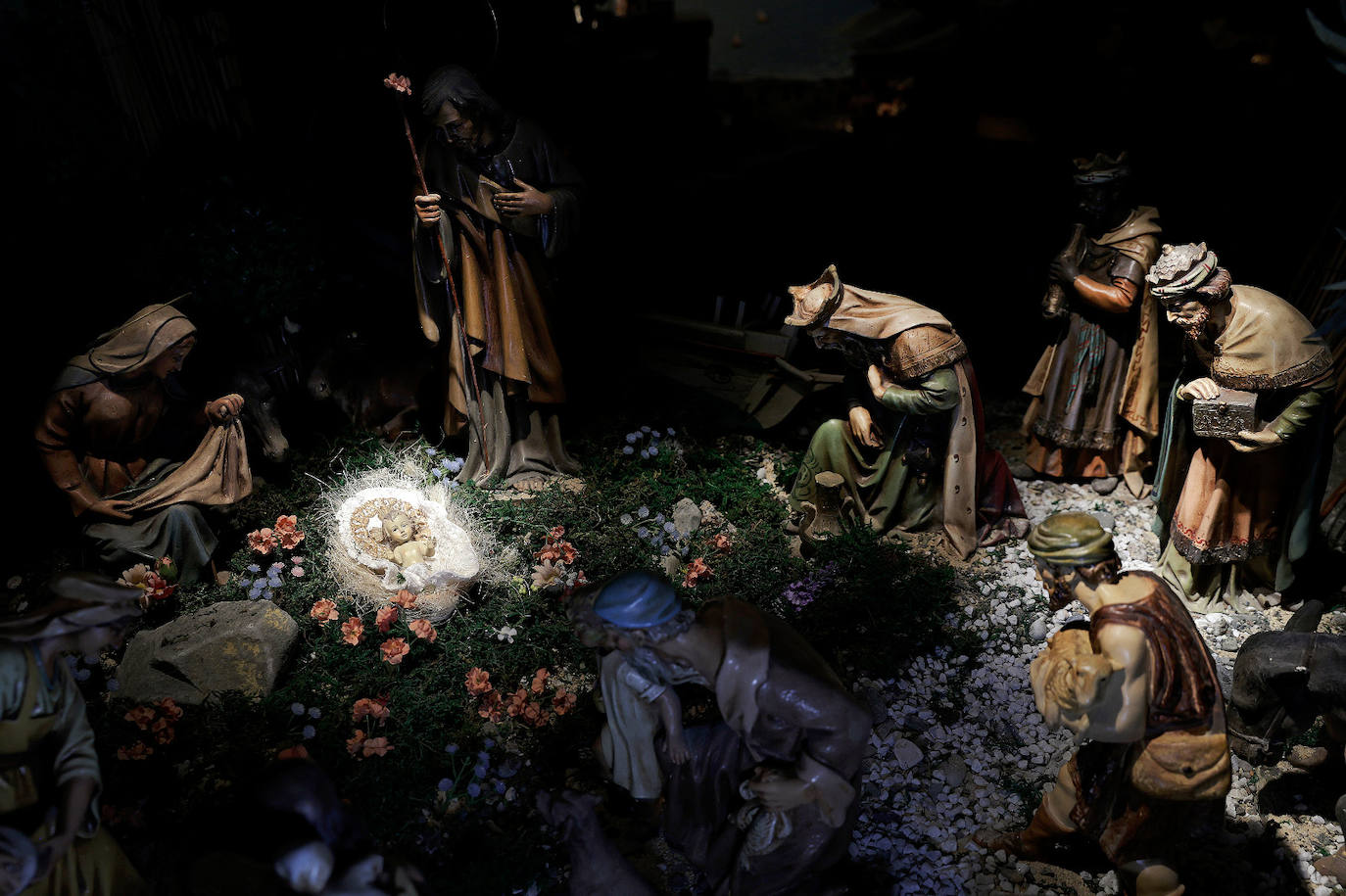 Malaga city hall brightens up Christmas with its huge nativity display, in pictures