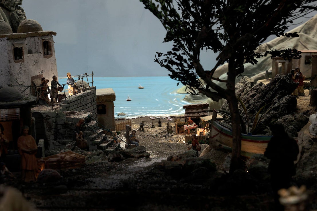 Malaga city hall brightens up Christmas with its huge nativity display, in pictures