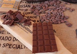 Crestellina's chocolate bar with cured goat's cheese.