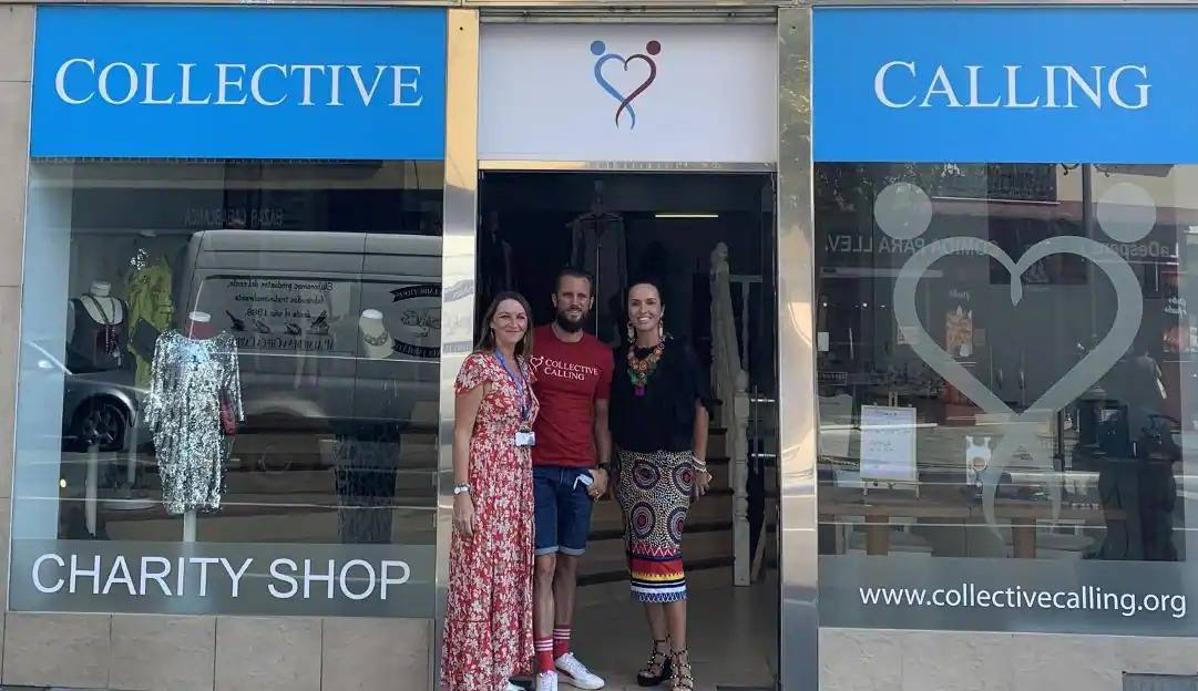 The Collective Calling charity shop with Gemma and Paul Carr (L) , the founders.