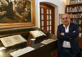 Francisco Asis López at Marbella's municipal archives in Cortijo de Miraflores.