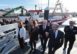 Authorities and officials make a site visit to the Port of Malaga.