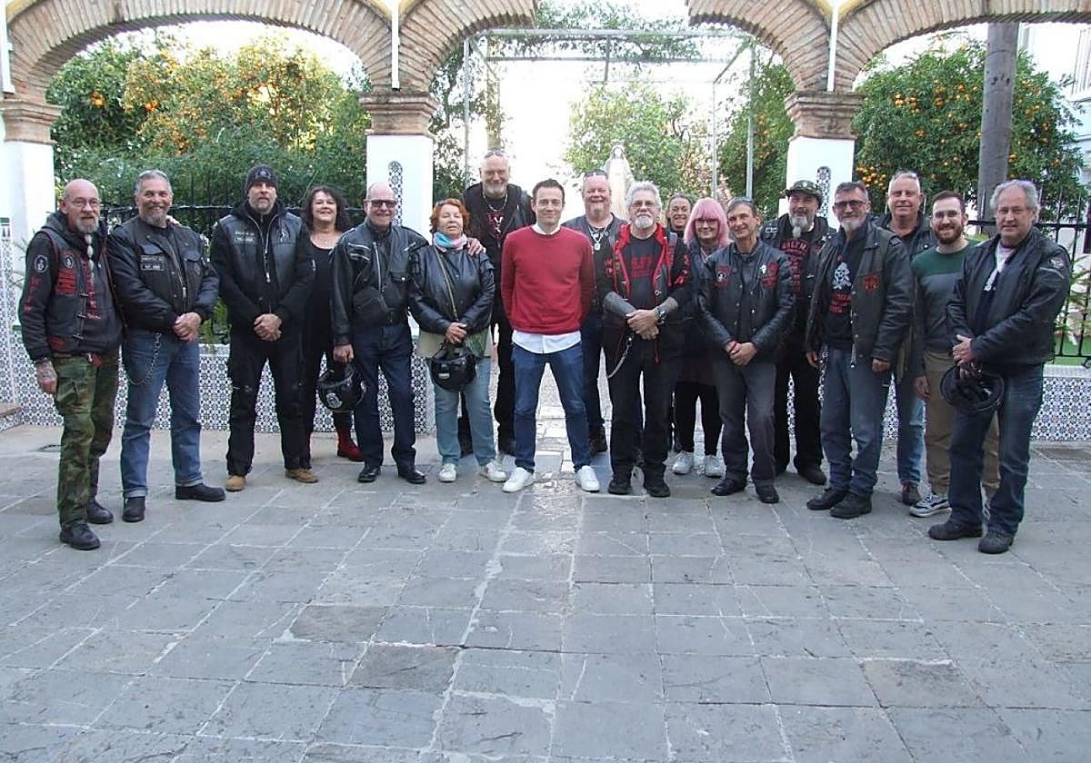 Members of the bikers' club during last year's campaign.