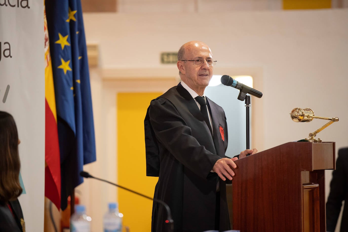 Ignacio Pérez de Vargas López during the award ceremony given by Málaga-Bar Association.