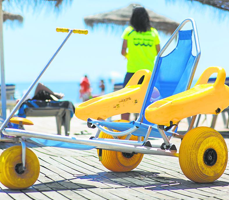 Many beaches are equipped for people with restricted mobility.